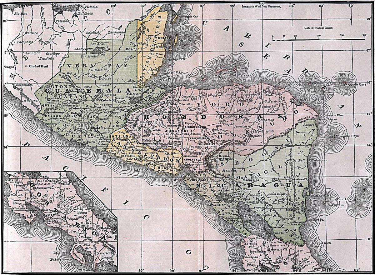 karta britanski Honduras