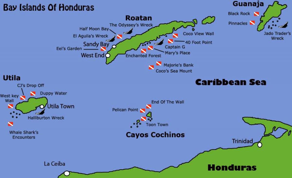 otok Hondurasa karti