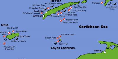 Otok Hondurasa karti