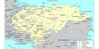 Detaljna karta Hondurasa